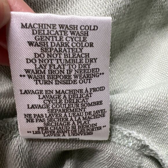 Z Supply Weekender Hoodie Top Womens Small Mint Green Snap Boxy Pockets - Picture 7 of 8